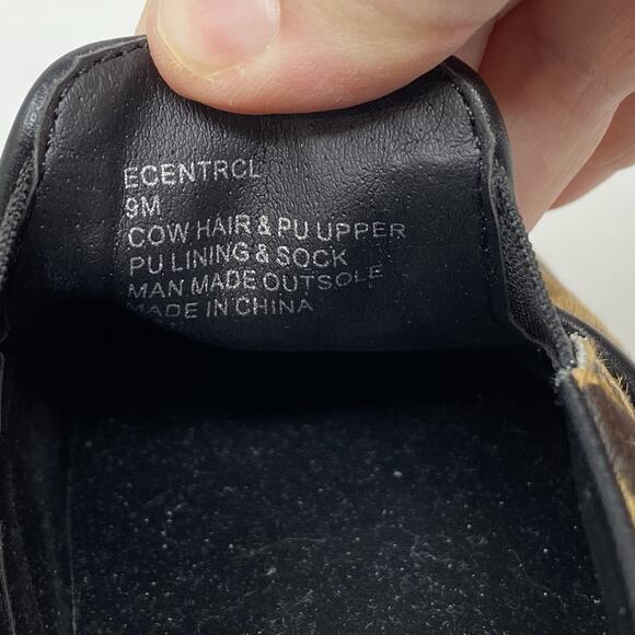 Steve Madden Shoes Womens 9 Cow Hair Flats Loafers Brown Leopard Cheetah Slip On - Picture 6 of 9